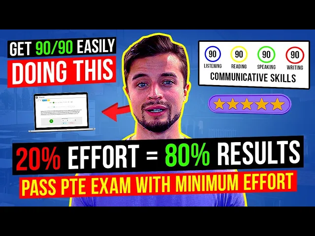 How to get 90 in pte (with 20% effort for 80% of results)