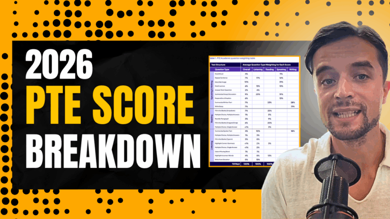 2026 PTE Score Breakdown: Which Questions Matter Most? 1 Pte academic score 2026 chart