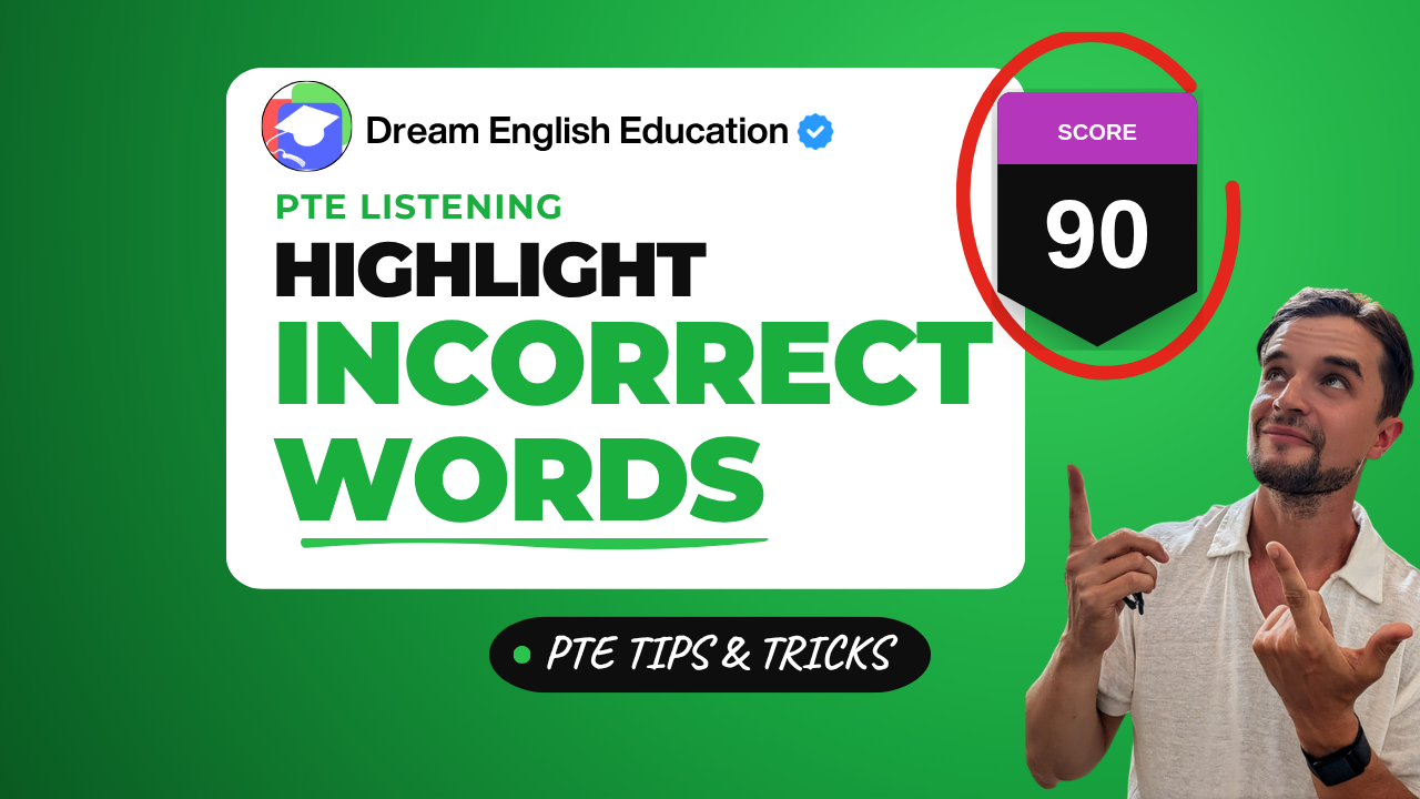 PTE Highlight Incorrect Words Tips & Tricks 2026: Score in Both Listening AND Reading 1 Pte highlight incorrect words tips 2026
