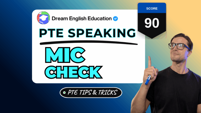 Pte microphone check pre-exam 2026 - dream english